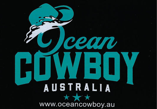 Ocean Cowboy - Teal Bumper Sticker