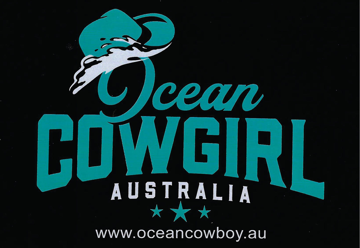 Ocean Cowgirl - Teal Bumper Sticker