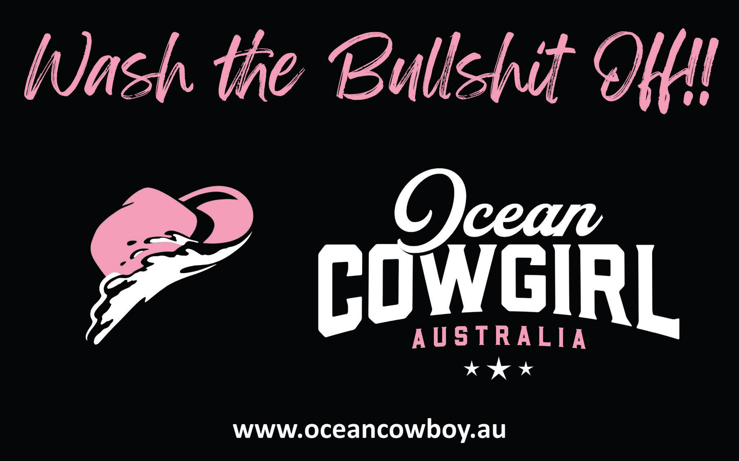 Ocean Cowgirl - WTBO Pink Sticker
