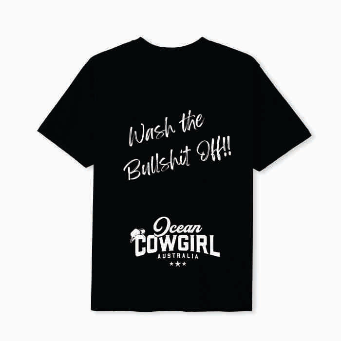 Black Tee - Wash the Bullshit Off!! (Pink, Teal or White)