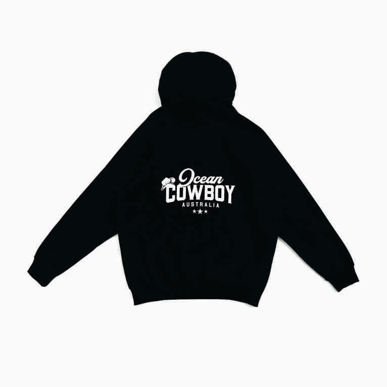 Black Hoodie - Ocean Cowboy (Blue, Teal or White)