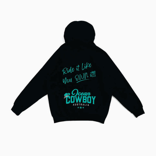 Black Hoodie (Boys) - Ride it Like You Own It!! (Blue, Teal or White)