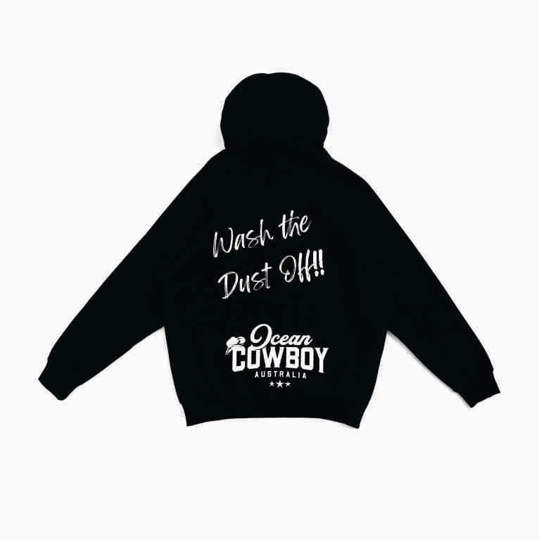 Black Hoodie - Wash the Dust Off!! (Blue, Teal or White)