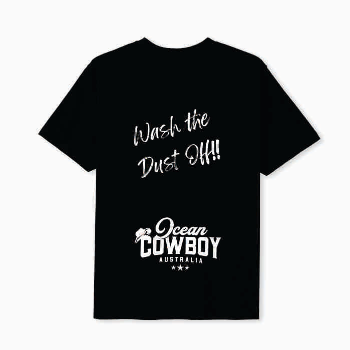 Black Tee - Wash the Dust Off!! (Blue, Teal or White)