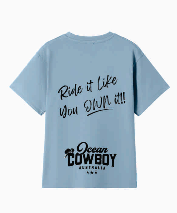 Blue Tees (Boys) - Ride it Like You Own It!! (Black or White)