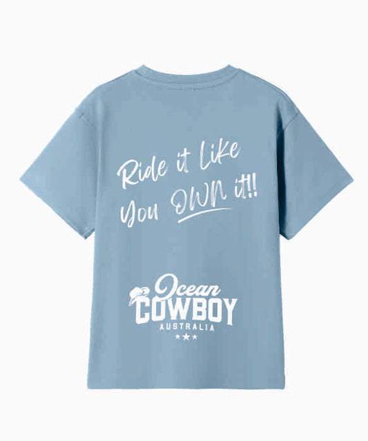 Blue Tees (Boys) - Ride it Like You Own It!! (Black or White)