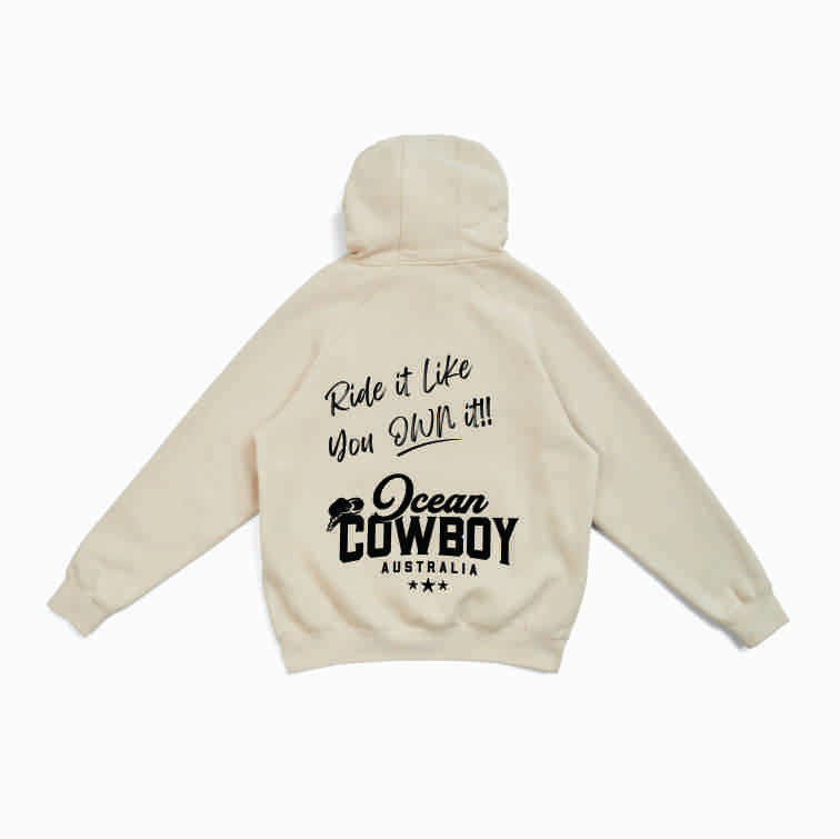 Natural Hoodie - Ride it Like You Own It!! (Black or White)