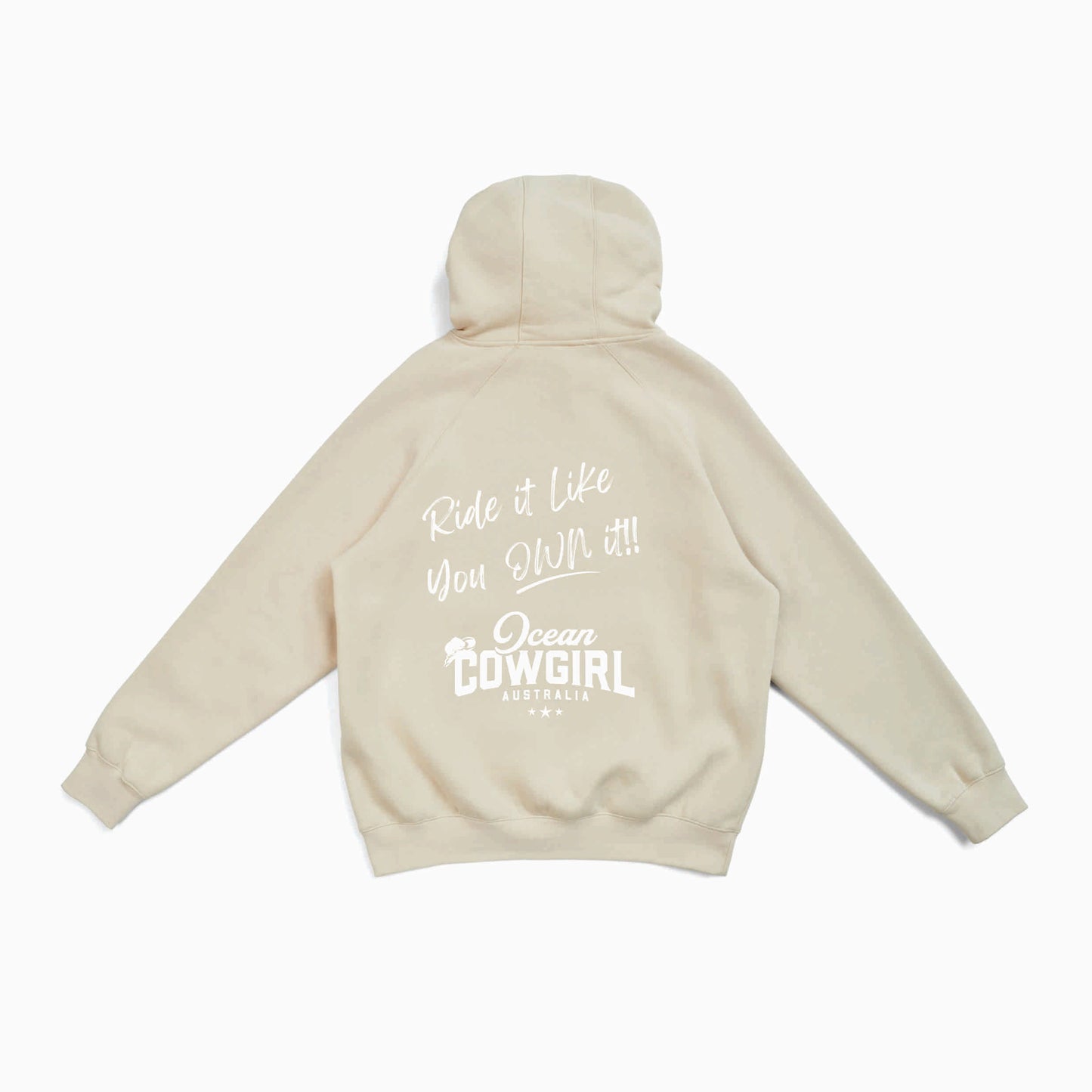 Natural Hoodie - Ride it Like You Own It!! (Black or White)