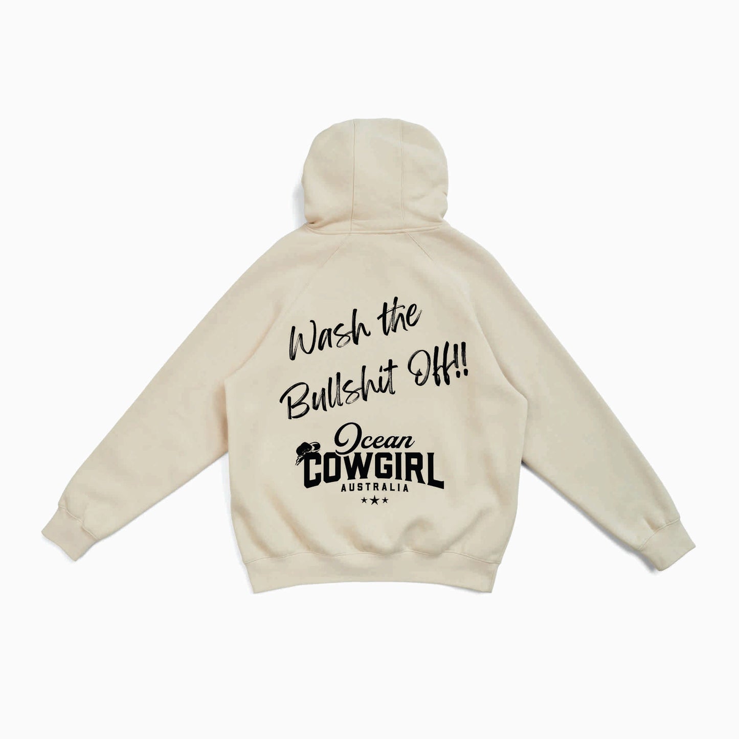 Natural Hoodie - Wash the Bullshit Off!! (Black or White)