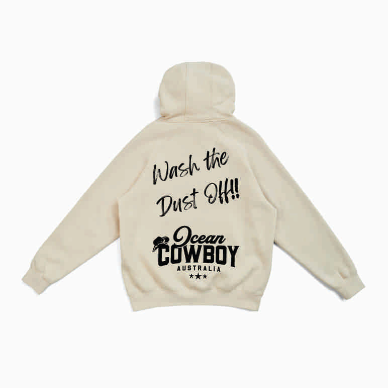Natural Hoodie - Wash the Dust Off!! (Black or White)