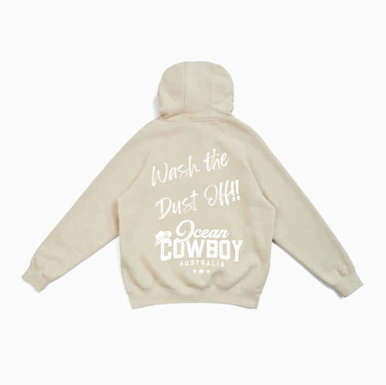 Natural Hoodie - Wash the Dust Off!! (Black or White)