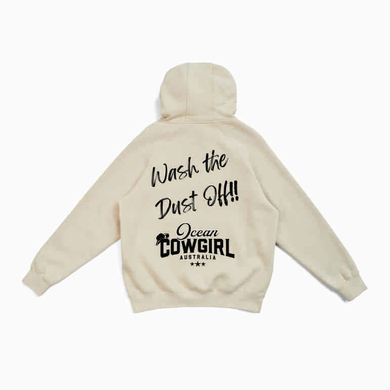Natural Hoodie - Wash the Dust Off!! (Black or White)