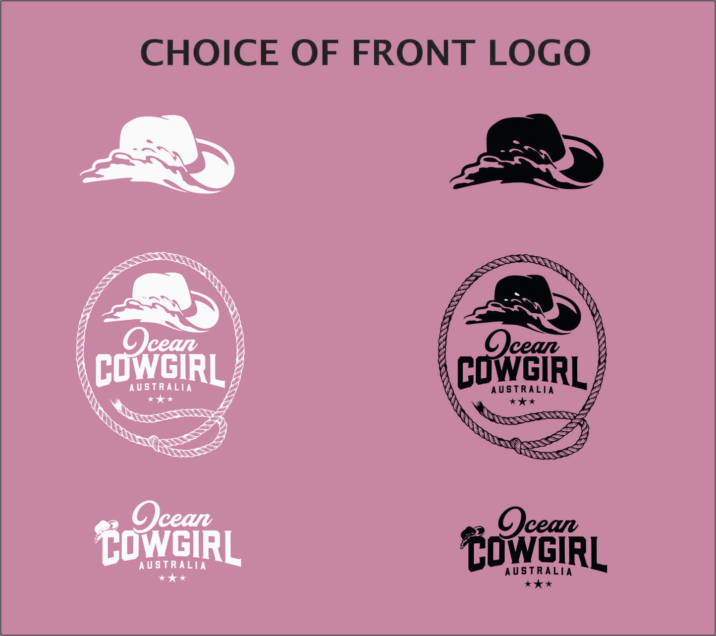 Pink Tee (Girls) - Ocean Cowgirl (Black or White)
