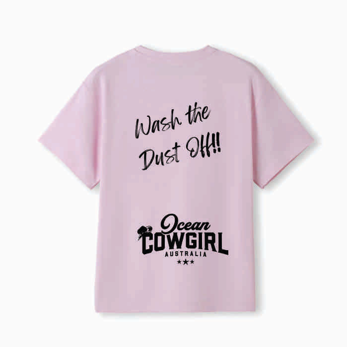 Pink Tee (Girls) - Wash the Dust Off!! (Black or White)