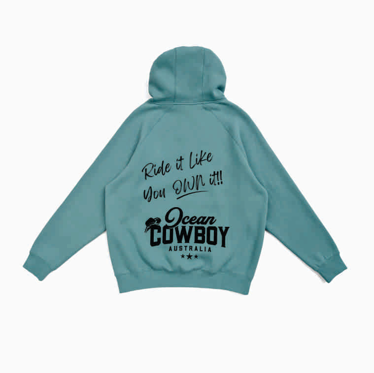 Slate Green Hoodie - Ride it Like You Own It!! (Black or White)