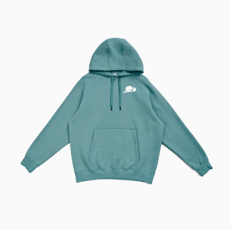 Slate Green Hoodie - Ocean Cowgirl (Black or White)