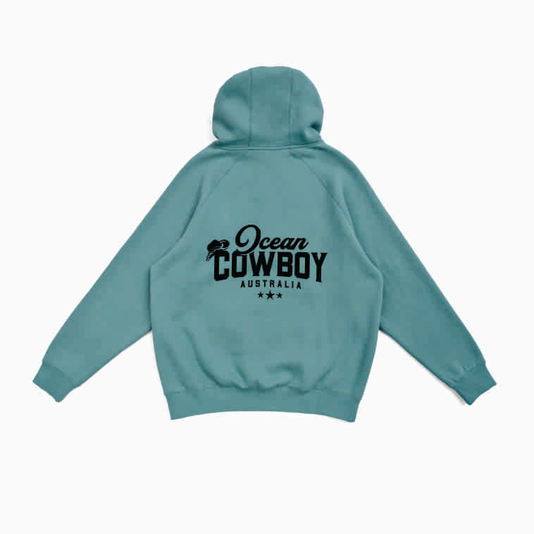 Slate Green Hoodie (Boys) - Ocean Cowboy (Black or White)