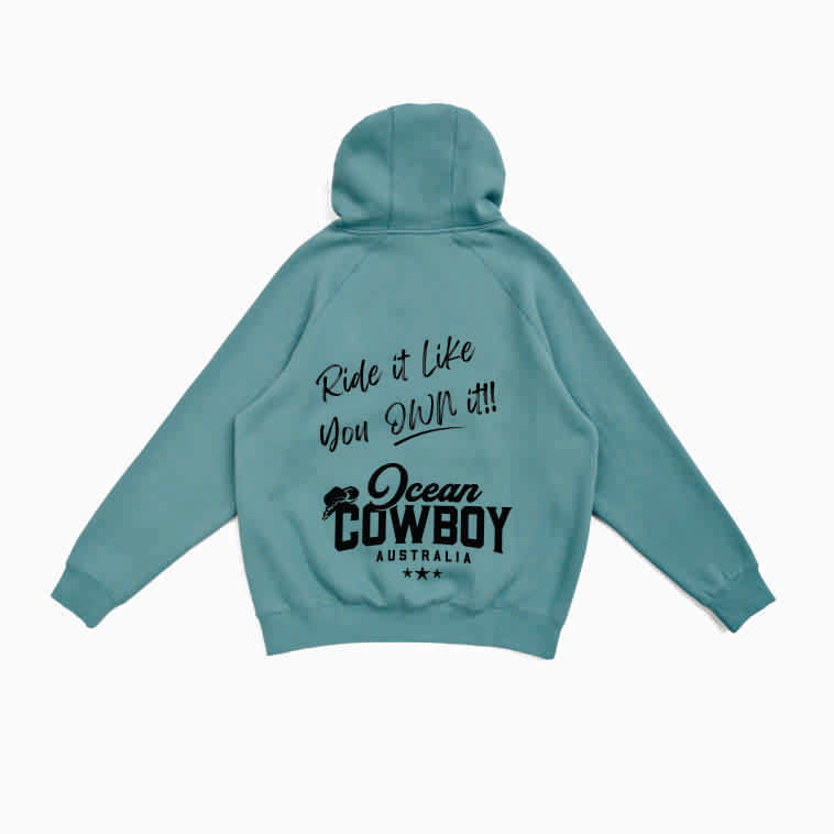 Slate Green Hoodie (Boys) - Ride it Like You Own It!! (Black or White)
