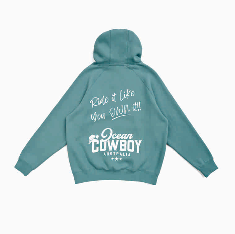 Slate Green Hoodie (Boys) - Ride it Like You Own It!! (Black or White)