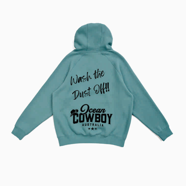 Slate Green Hoodie (Boys) - Wash the Dust Off!! (Black or White)