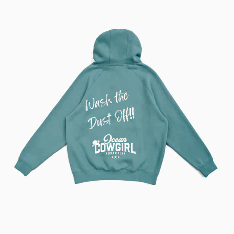 Slate Green Hoodie (Girls) - Wash the Dust Off!! (Black or White)
