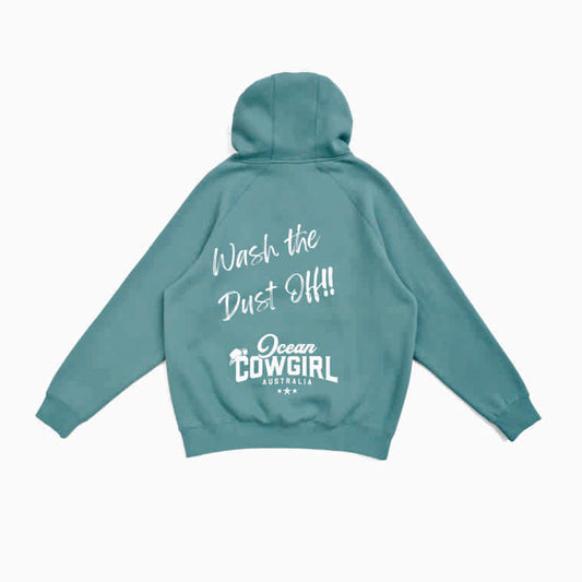 Slate Green Hoodie - Wash the Dust Off!! (Black or White)